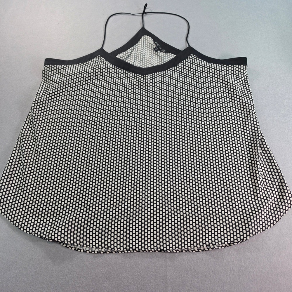 Express Womens XL Black White Geometric Grid Halter Camisole Tank Top